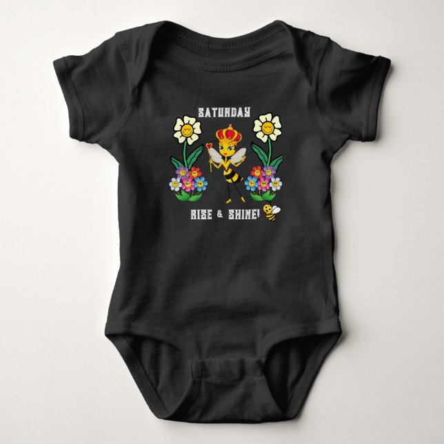 Rise & Shine Saturday Baby Bodysuit (Front)