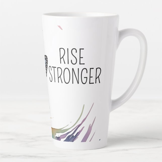 Rise Stronger Themed Latte Mug (Right)