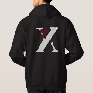 Rise Through Shadows– Bold X Graphic Hoodie Design