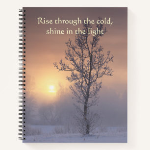 Rise Through The Cold Winter Zen  Notebook