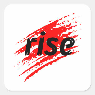 Rise Tiger Claw Graphic  Sticker– Bold Wild Street Square Sticker