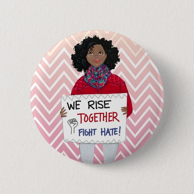 Rise Together 6 Cm Round Badge (Front)