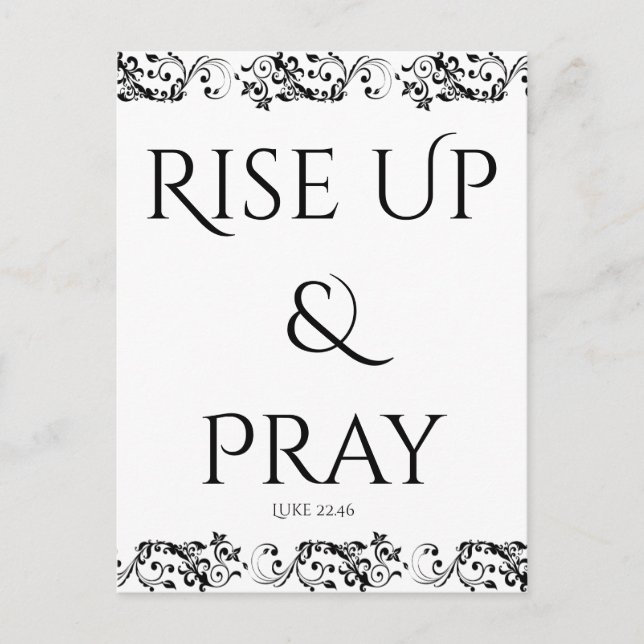 Rise Up and Pray Postcard (Front)