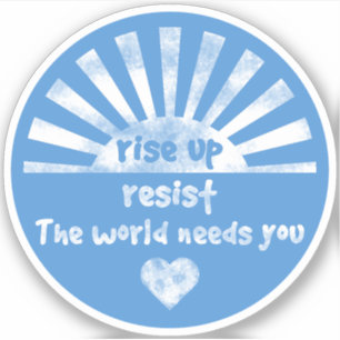 Rise Up and Resist Round Vinyl Sticker