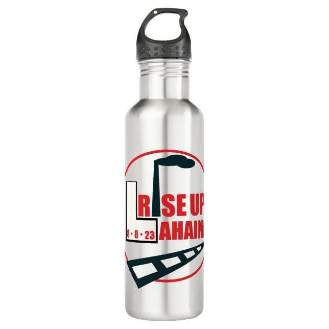 Rise Up Lahaina Iconic Landmarks 710 Ml Water Bottle (Front)