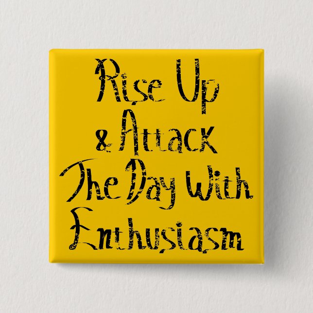 Rise Up Motivation 15 Cm Square Badge (Front)