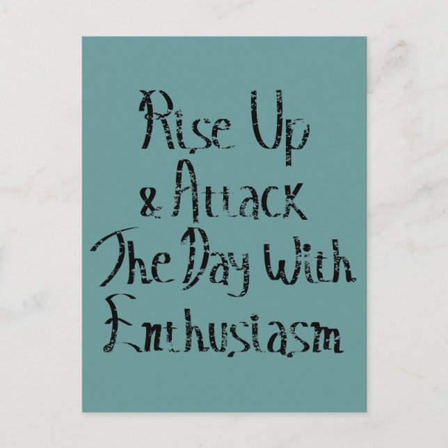 Rise Up Motivation Postcard (Front)