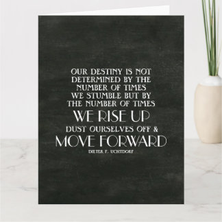 Rise Up & Move Forward Inspirational Quote Card