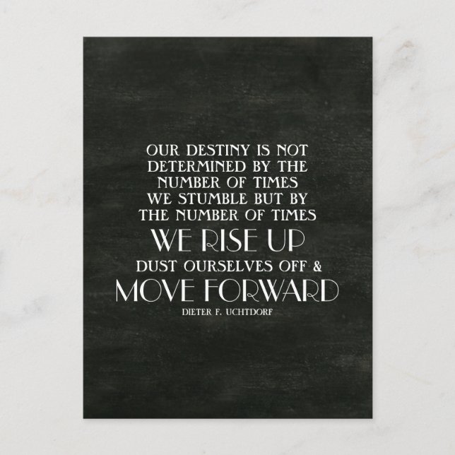 Rise Up & Move Forward Inspirational Quote  Postcard (Front)