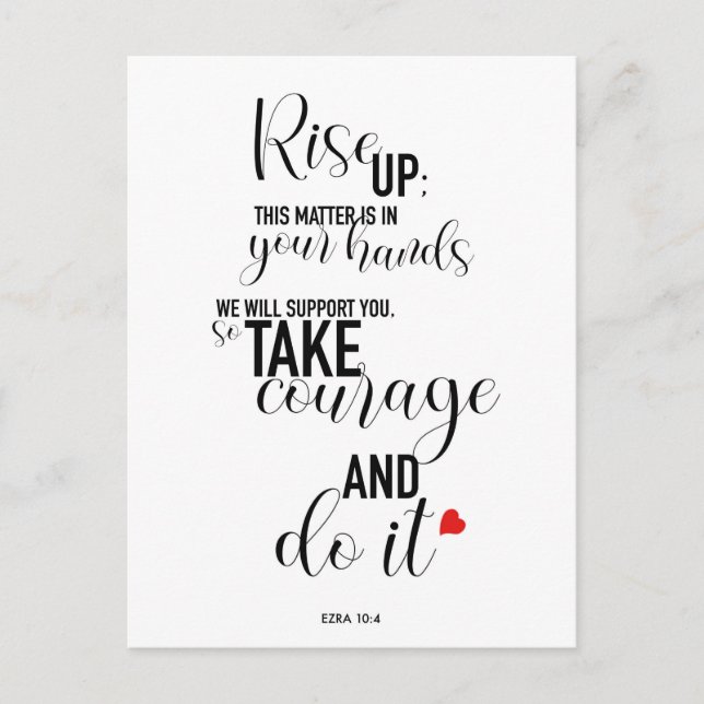 ‘Rise Up’ Quote Postcard Long Version (Front)