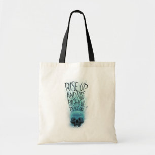 "Rise Up" Skull & Smoke Graphic Tote Bag