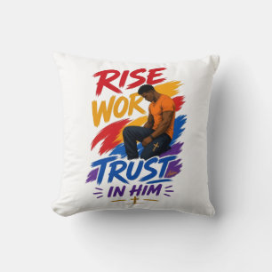 Rise Work Trust In Him Graphic Women's T-Shirt Cushion