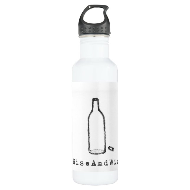 #RiseAndWine Water Bottle (Front)