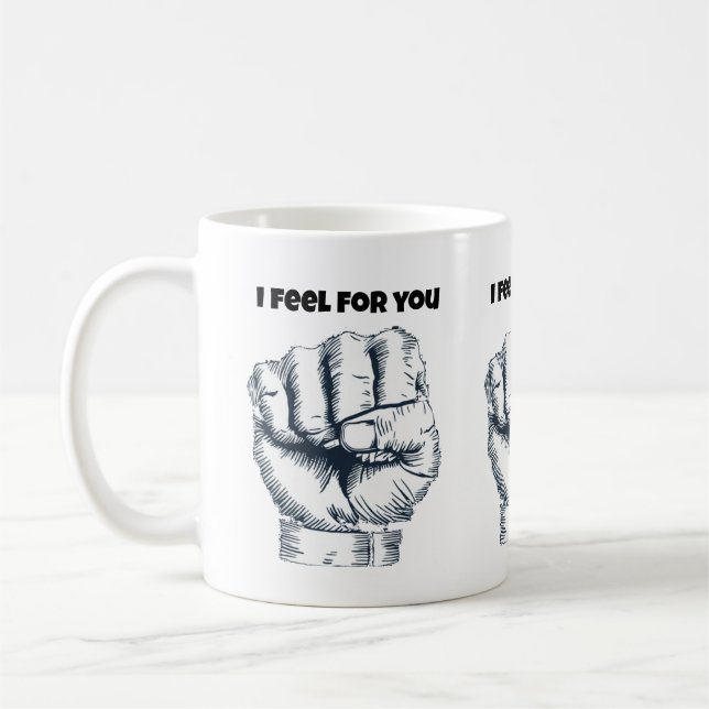 Rised clenched fist coffee mug (Left)