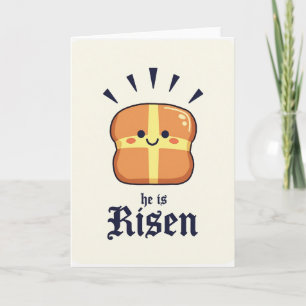 Risen Bun Pattern Celebration Card