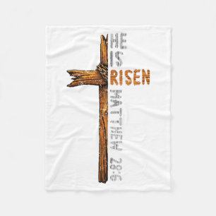 Risen Cross Jesus Religious Christian Faith Easter Fleece Blanket