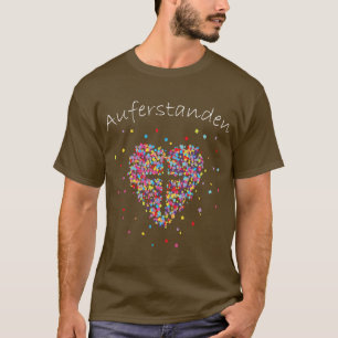 Risen God Jesus Bible Cross Heart Gift T-Shirt