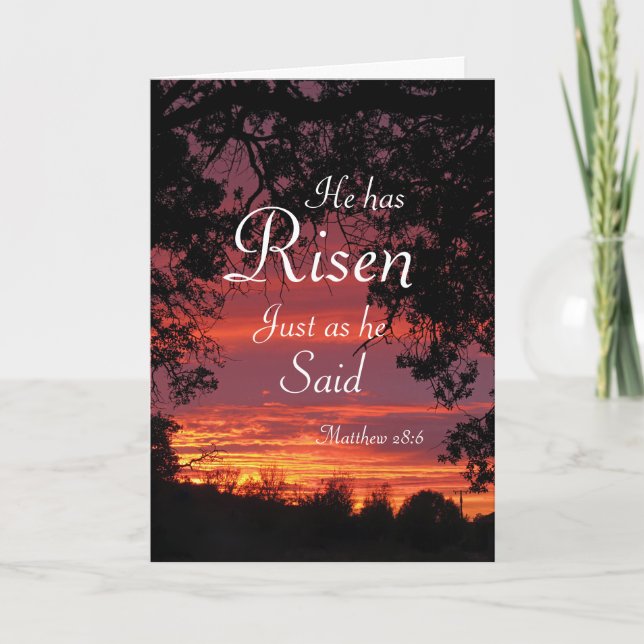 Risen Lord Sunrise Easter Card (Front)
