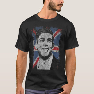 Rishi Sunak British Prime Minister Portrait UK Fl T-Shirt
