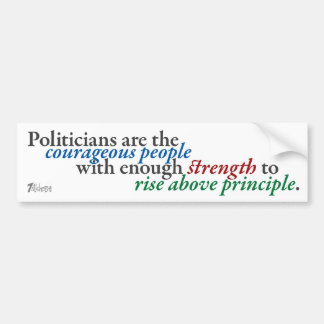 Rising above Principle Bumper Sticker
