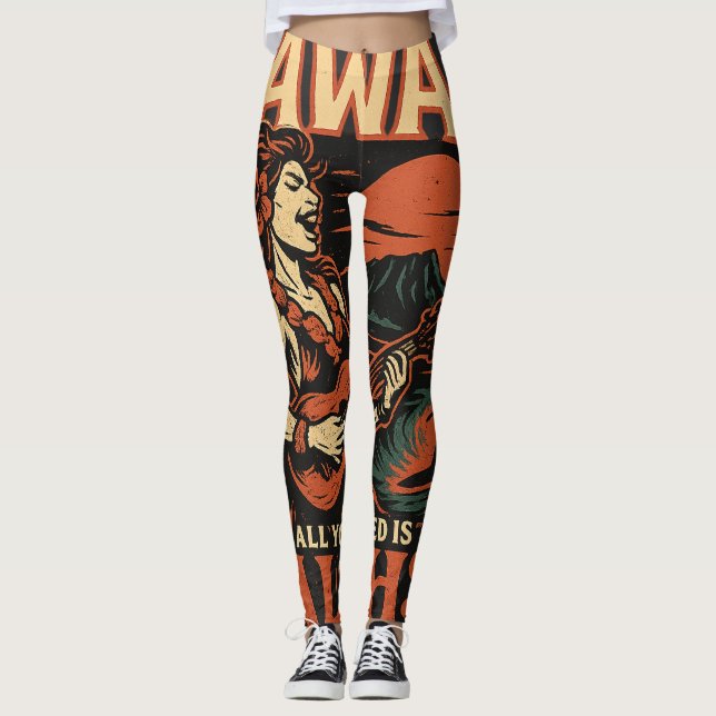 "Rising ALOHA" Debut Album Leggings (Front)