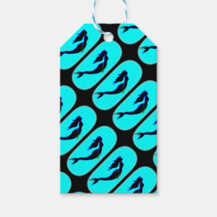 rising black mermaids gift tags