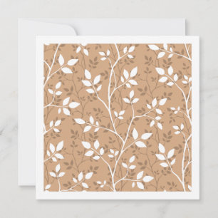 Rising Branches Soft Marigold Minimalist Botanical Card