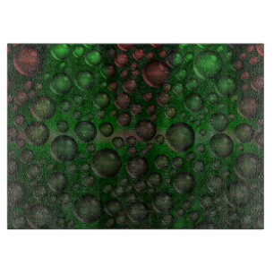 Rising Bubbles (Green&Red) Cutting Board
