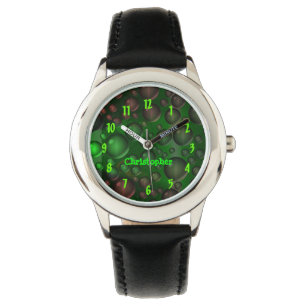 Rising Bubbles (Green&Red) Watch
