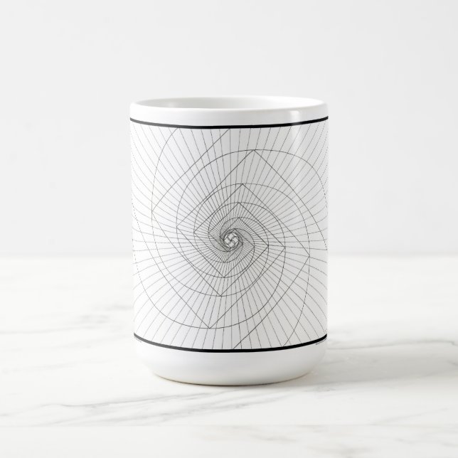 Rising Deosil Fibonacci Spiral Mug (Center)