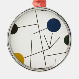 Rising, Falling, Flying by Sophie Taeuber-Arp Metal Tree Decoration