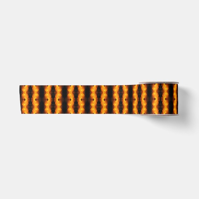 Rising Flames Abstract Satin Ribbon (Front)