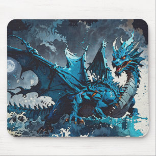 Rising from the Oceans-Dragon Artwork Mouse Mat