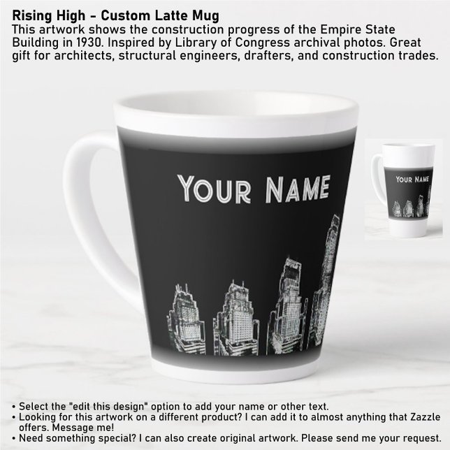 Rising High - Custom Latte Mug  (Creator Uploaded)