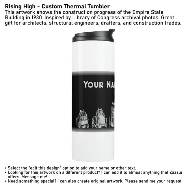 Rising High - Custom Thermal Tumbler (Creator Uploaded)