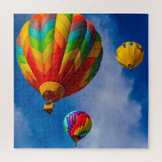 Rising hot air balloons jigsaw puzzle Zazzle.co.uk