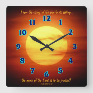 Rising of the Sun Scripture Wall Clock