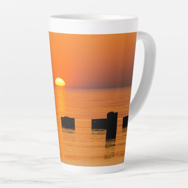 Rising Orange Latte Mug (Right Angle)