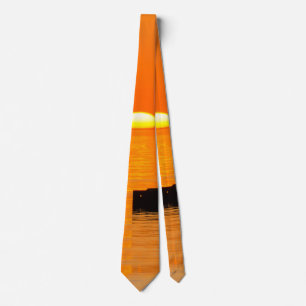 Rising Orange Neck Tie