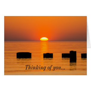 Rising Orange Thinking Of You Card