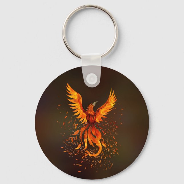 Rising Phoenix Bird Key Ring (Front)