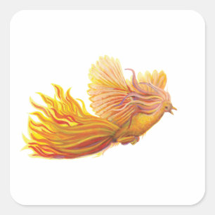 Rising Phoenix Bird   Square Sticker