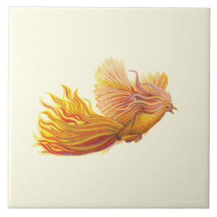 Rising Phoenix Bird Tile