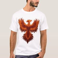 Rising Phoenix Graphic T-Shirt - Vibrant Fire Bird
