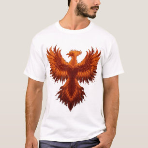 Rising Phoenix Graphic T-Shirt - Vibrant Fire Bird