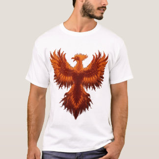 Rising Phoenix Graphic T-Shirt - Vibrant Fire Bird
