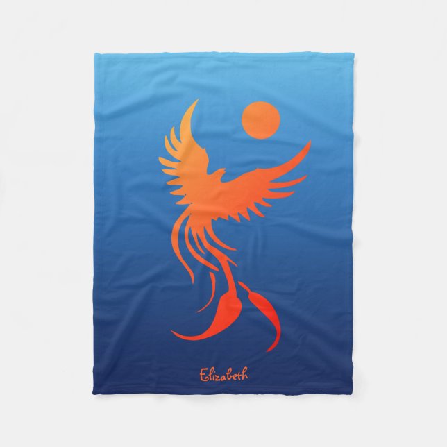 Rising Phoenix in Flames Blanket (Front)