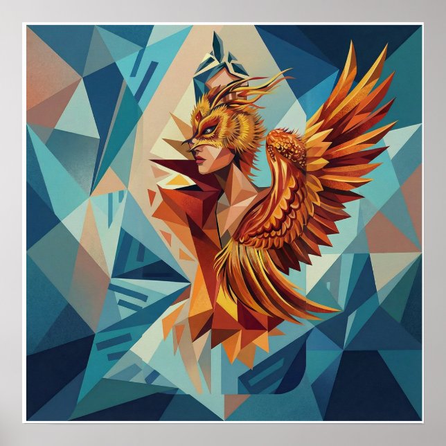 Rising Phoenix – Modern Art Poster (Front)