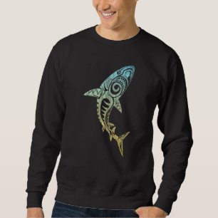 Rising Shark Hawaiian Tribal Polynesian Maori Sweatshirt