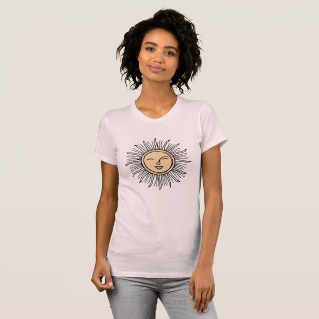 Rising Sun Boho Minimal T-Shirt (Front Full)